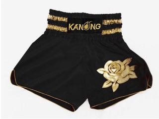 Kanong Muay Thai Shorts för Kvinnor : KNSWO-403-Svart